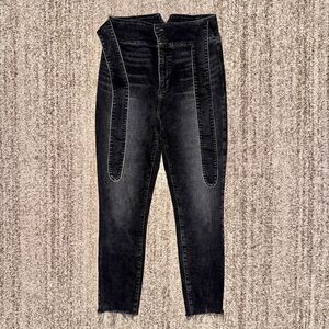 Abercrombie & Fitch Women's Ultra High Rise Super Skinny Ankle Black Jeans 28